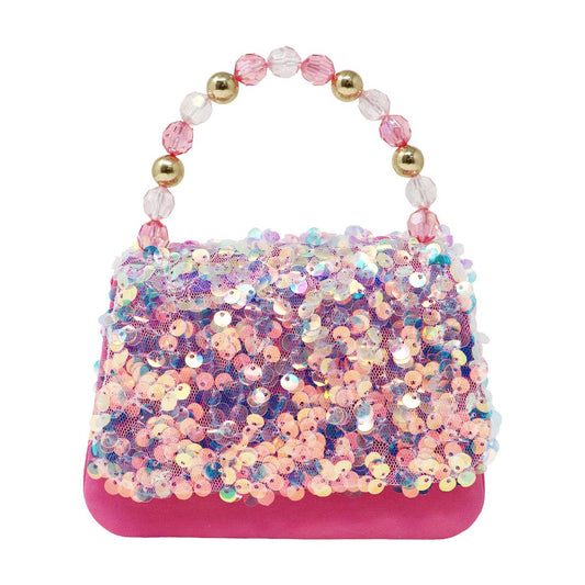 Pink Poppy Glitter Handbag