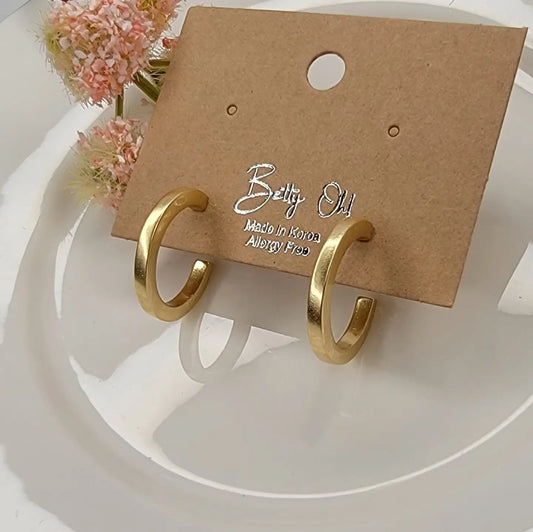 Betty Oh Jewelry Earrings Betty Oh Matte Small Hoop Earrings - Multiple Colors 58157534 Betty Oh Matte Small Hoop Earrings - Multiple Colors