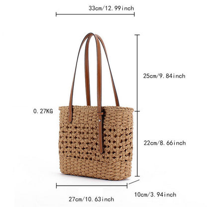 ACCITY Bags Stylish Large Hand Woven Tote Stylish Large Hand Woven Tote