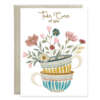 Gina B Designs Cards Gina B Designs Tea Cup Stack Get Well Greeting Card Gina B Designs Tea Cup Stack Get Well Greeting Card