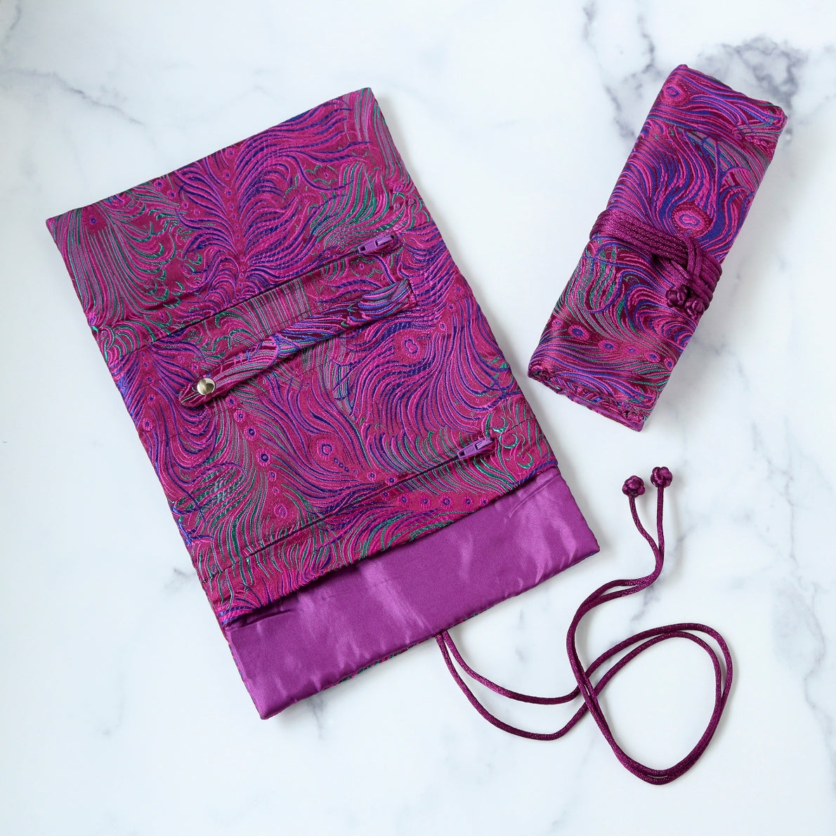 Brocade Jewelry Roll - Multiple Patterns