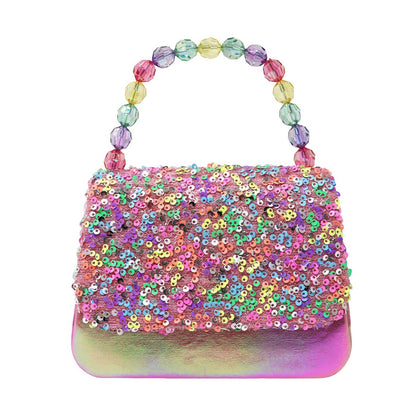 Pink Poppy Mermaid Flip Sequin Handbag