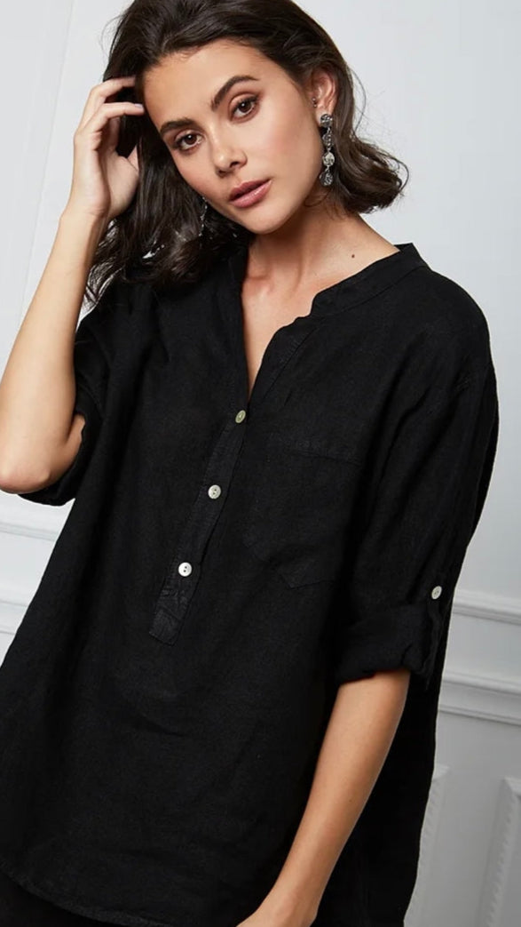 Lea & Luc Linen Blouse - Multiple Colors