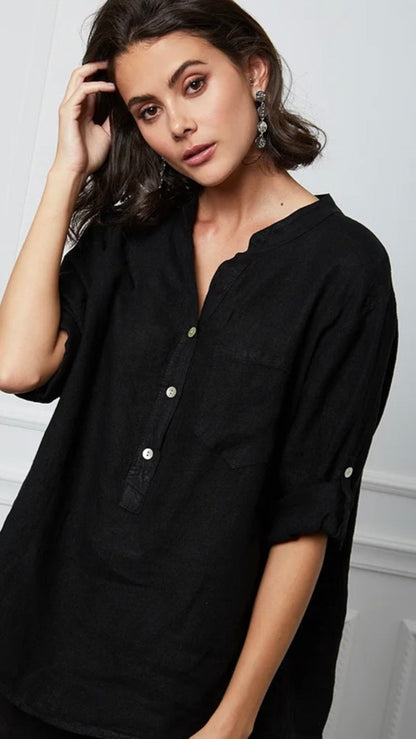 Lea & Luc Linen Blouse - Multiple Colors