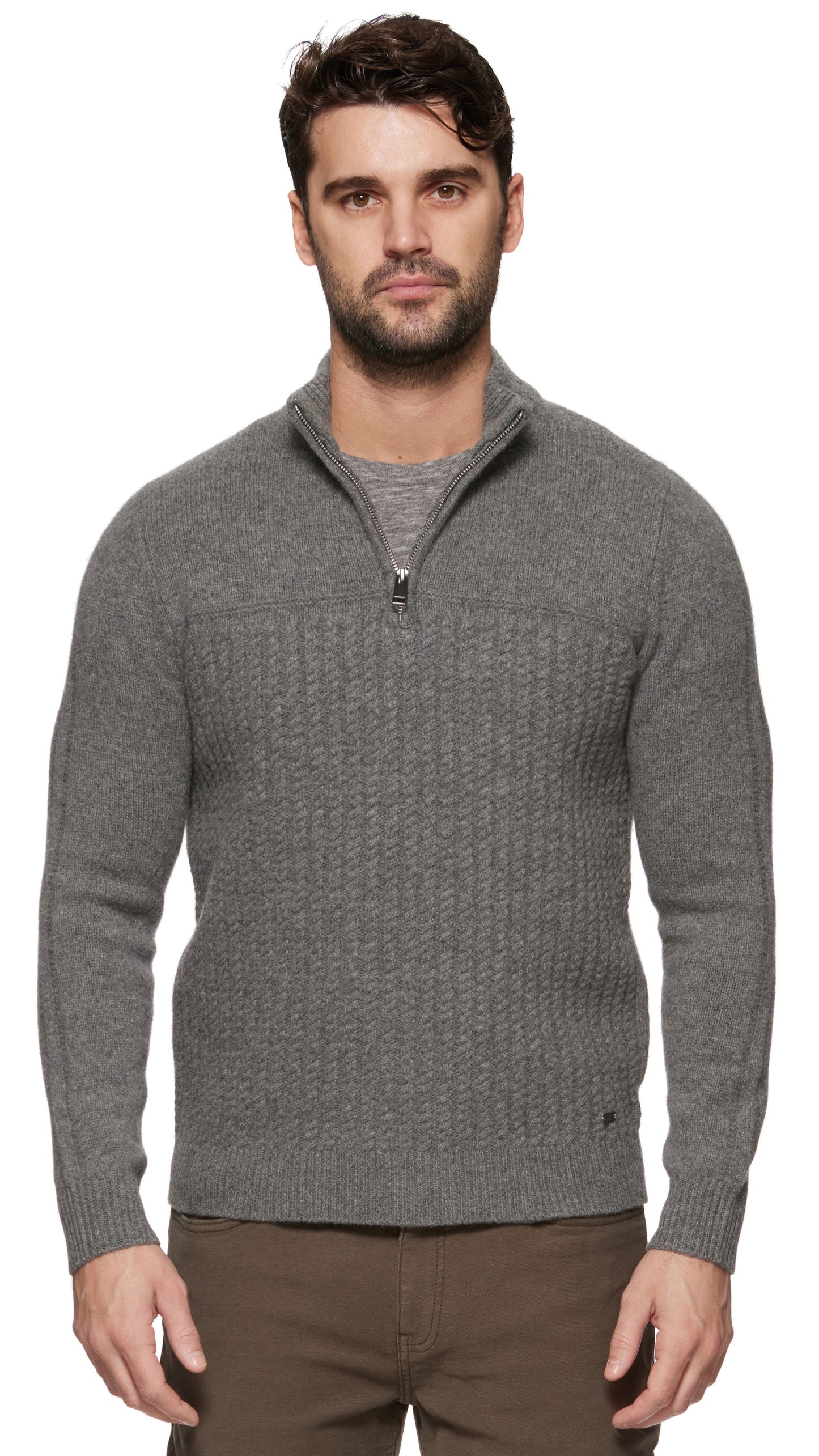 Flag & Anthem Woodland 1/4 Zip Merino Cable Mock Neck Sweater - Multiple Colors