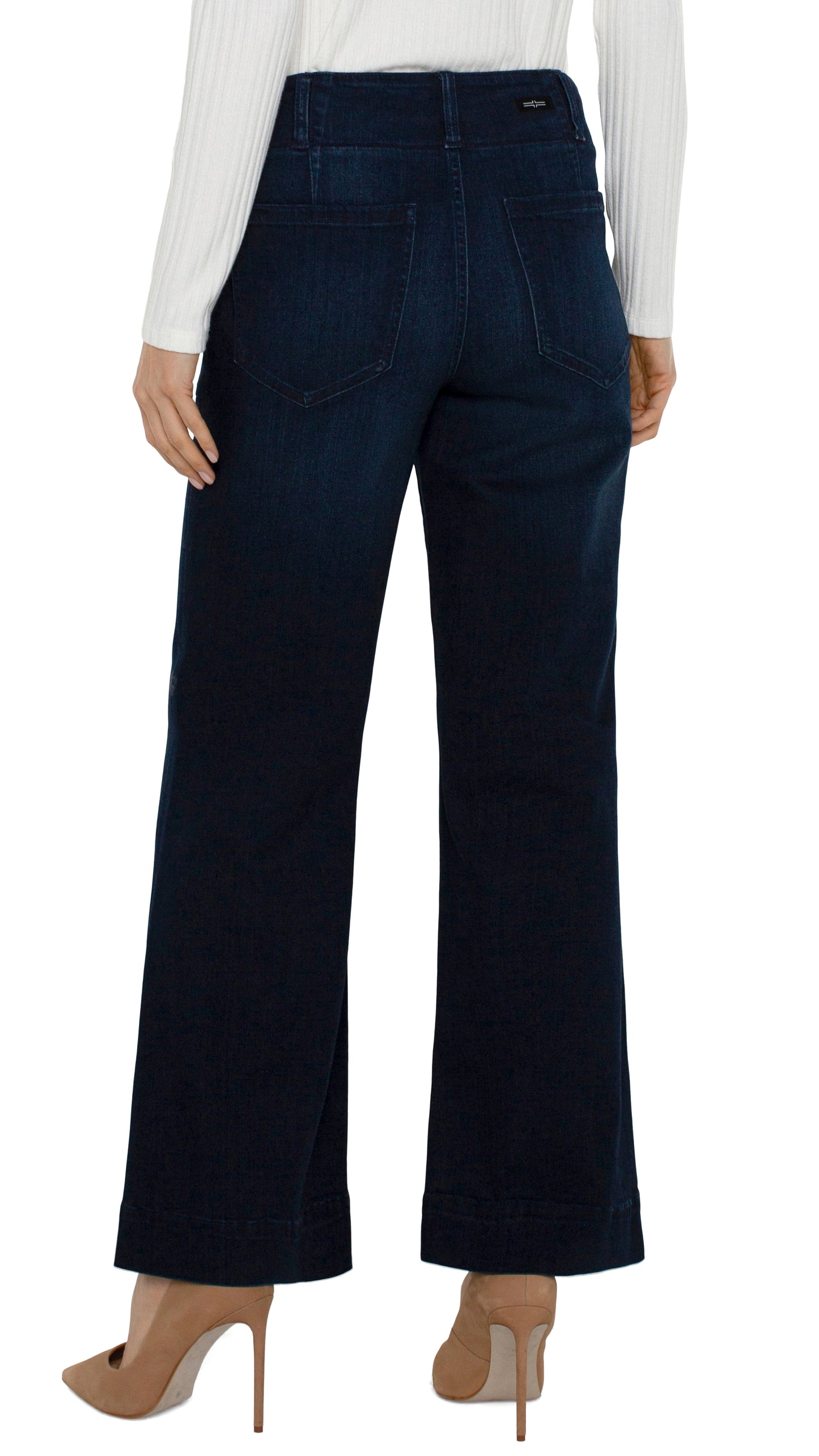Liverpool Patch Pocket Wide Leg Pant