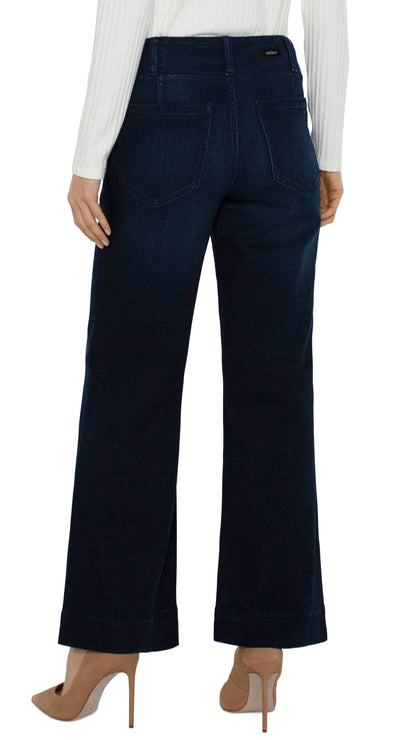 Liverpool Patch Pocket Wide Leg Pant