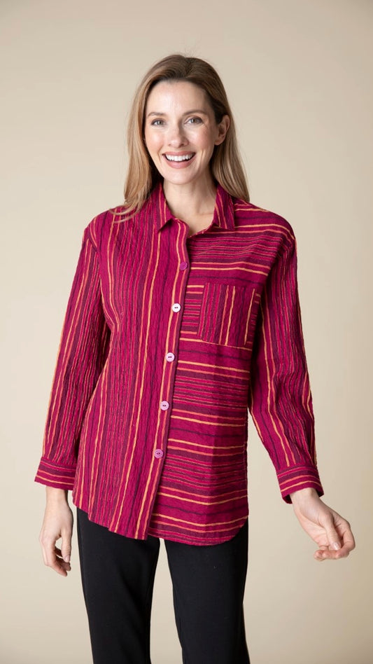Habitat Change Your Stripes Boyfriend Pocket Shirt - Multiple Colors