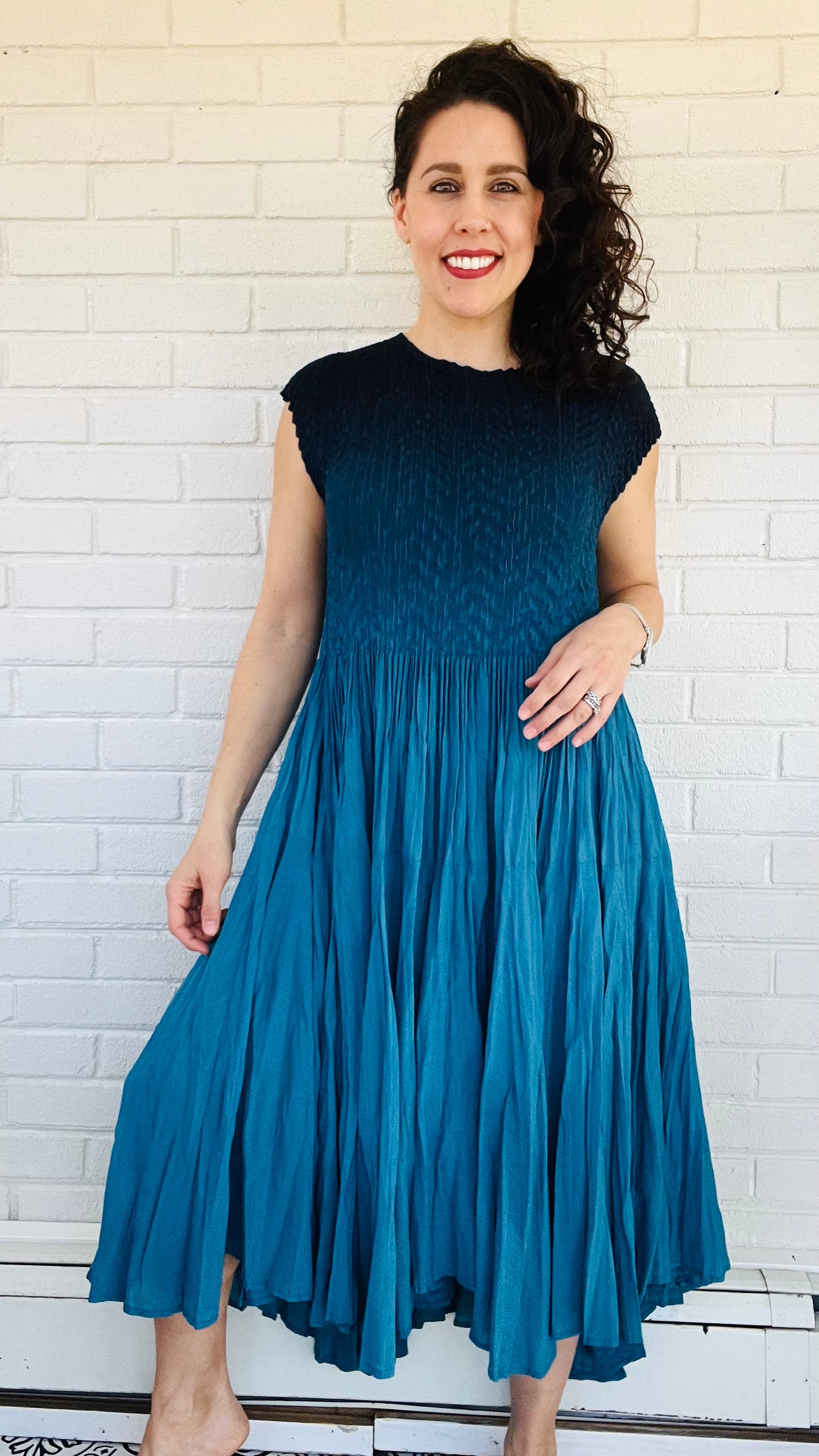 Vanite Ombre Cap Sleeve Dress - Multiple Colors