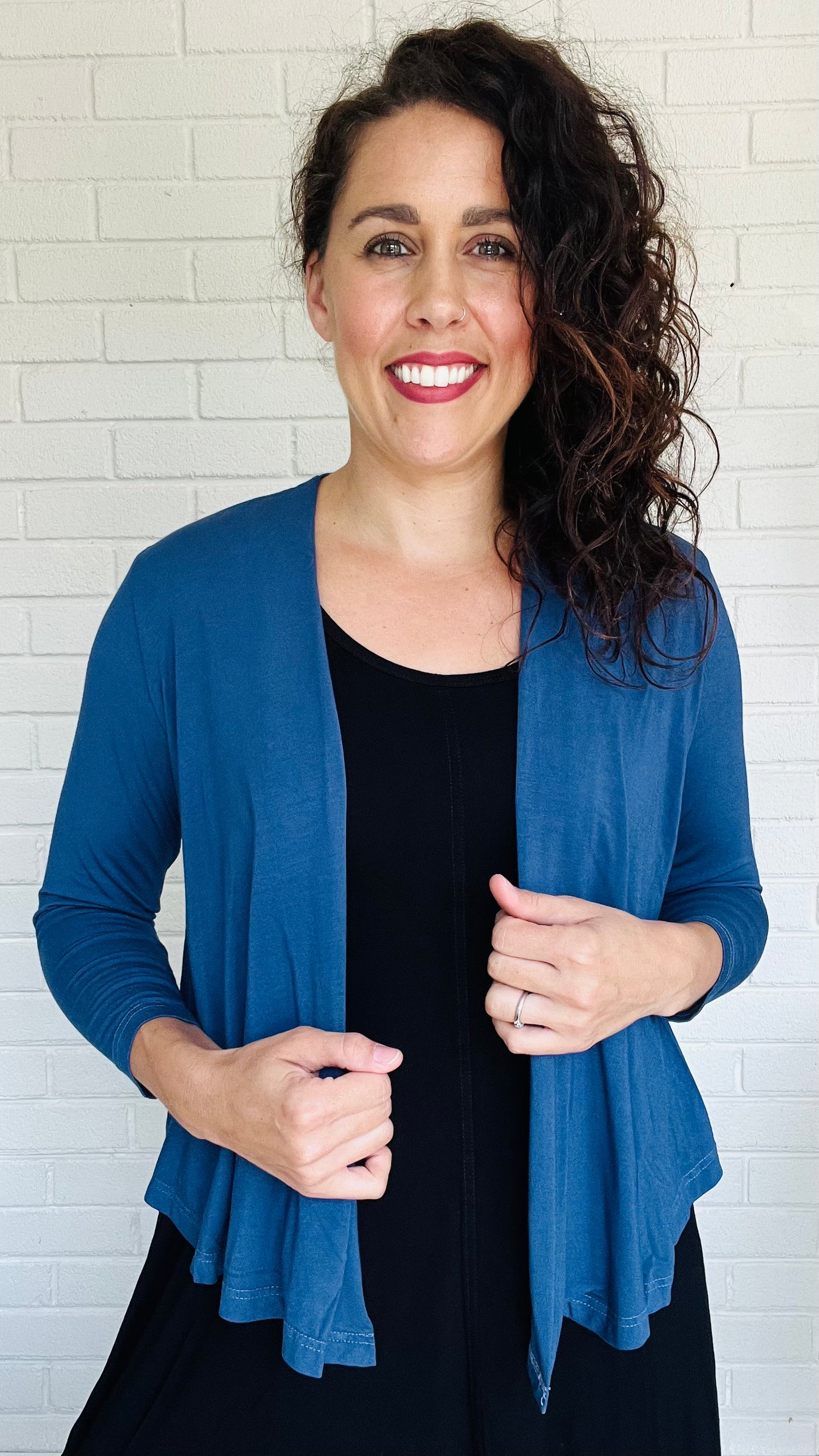 Heartstrings by Kleen Rayon 3/4 Sleeve Open Cardigan - Multiple Colors