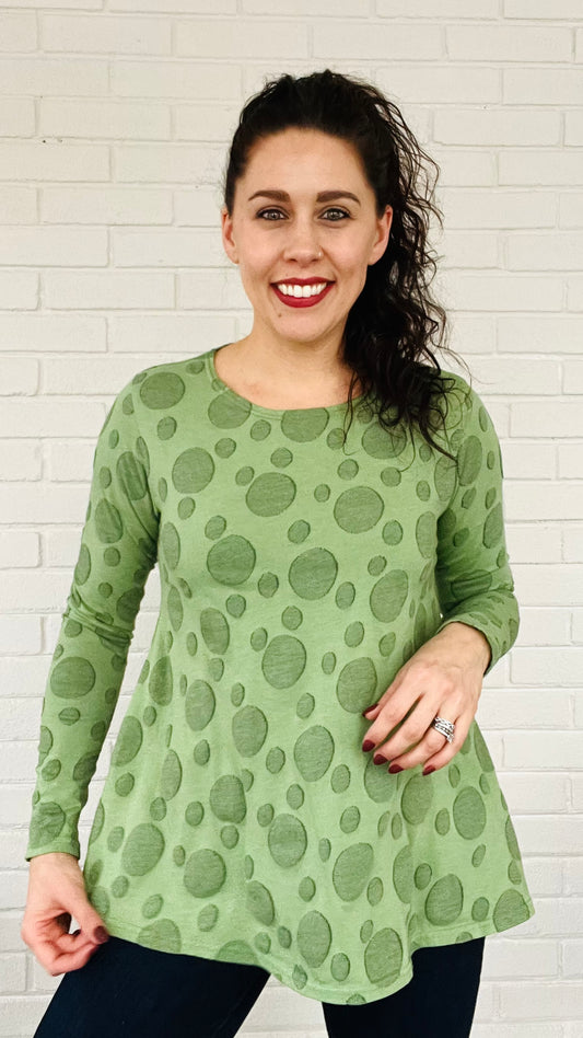 Cut Loose Dot Jacquard Fit N Flare Top - Multiple Colors