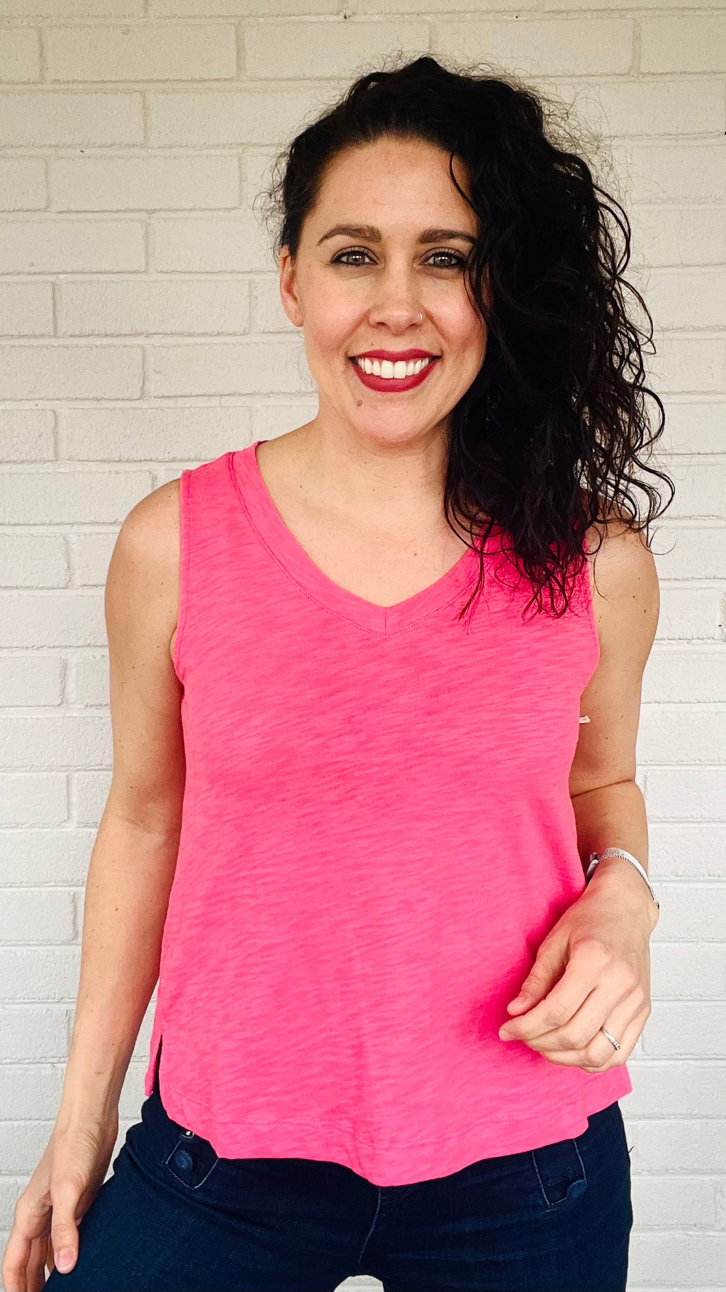 Escape Cotton Slub V-Neck Tank - Multiple Colors