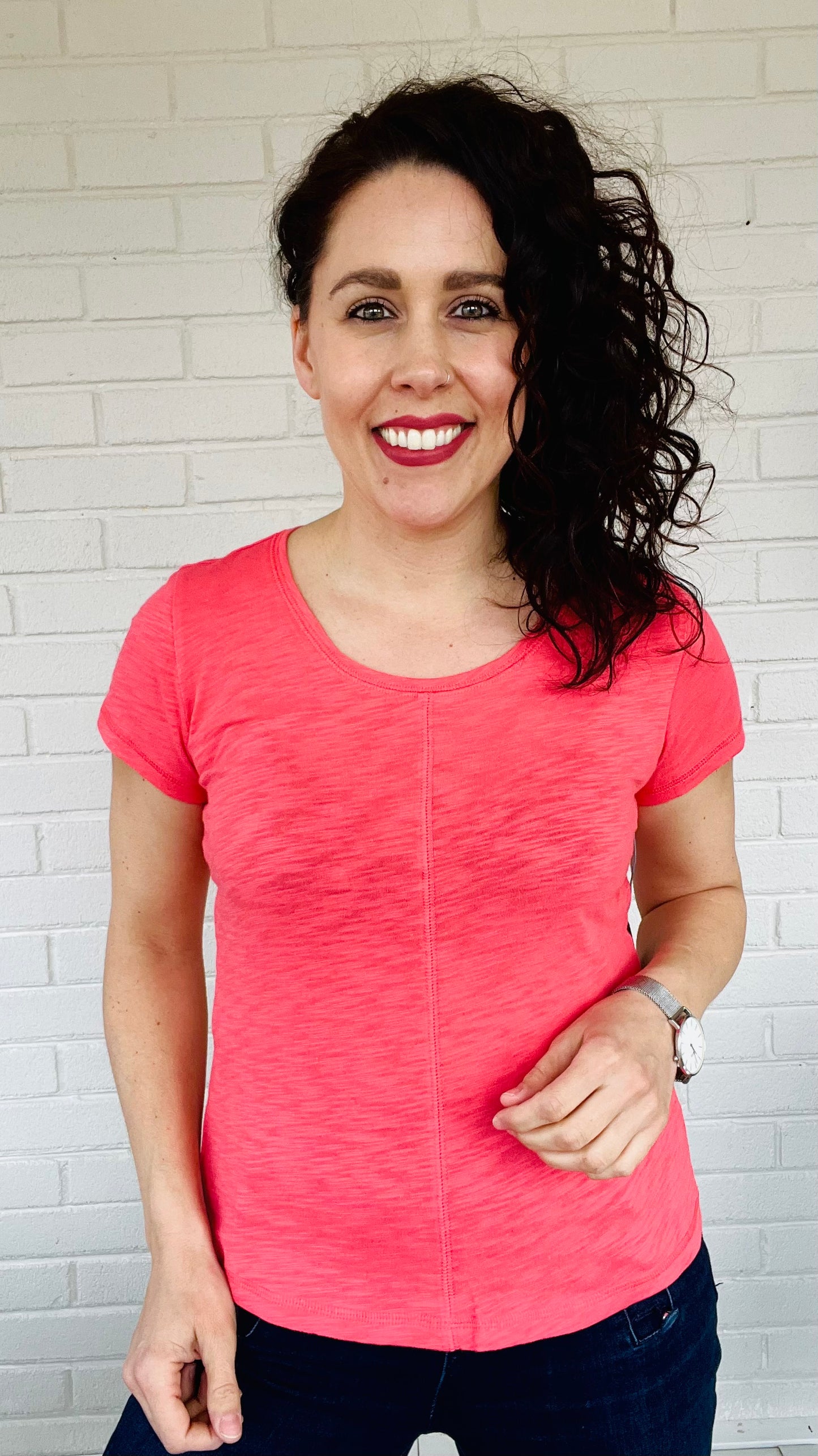 SALE Habitat Cotton Pebble Coverstitch Cap Sleeve Tee - Multiple Colors