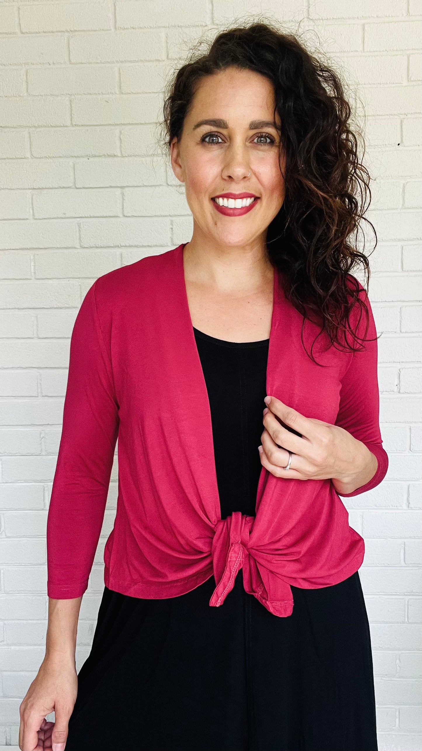 Heartstrings by Kleen Rayon 3/4 Sleeve Open Cardigan - Multiple Colors