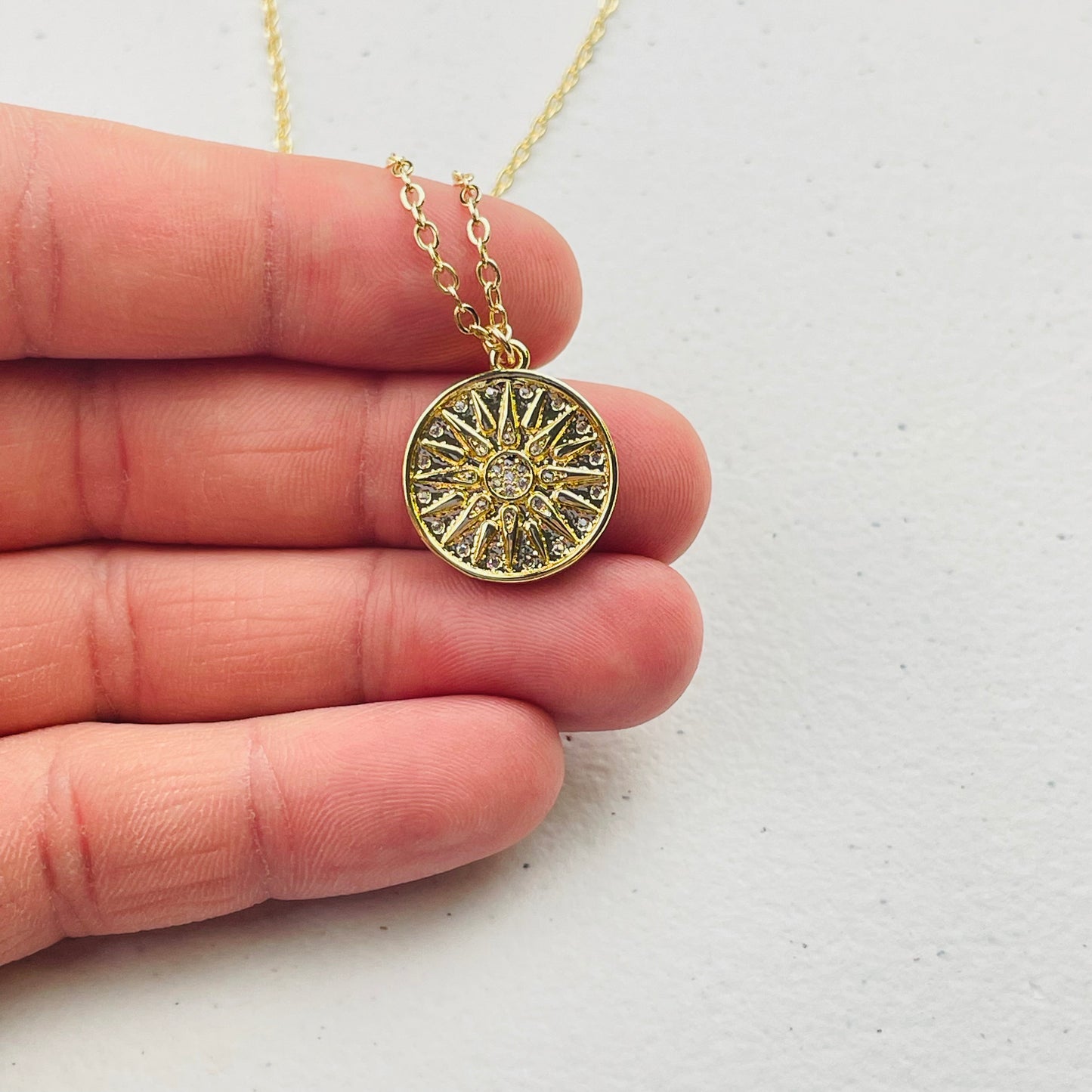 Laalee Jewelry Gold Sun Pendant Necklace