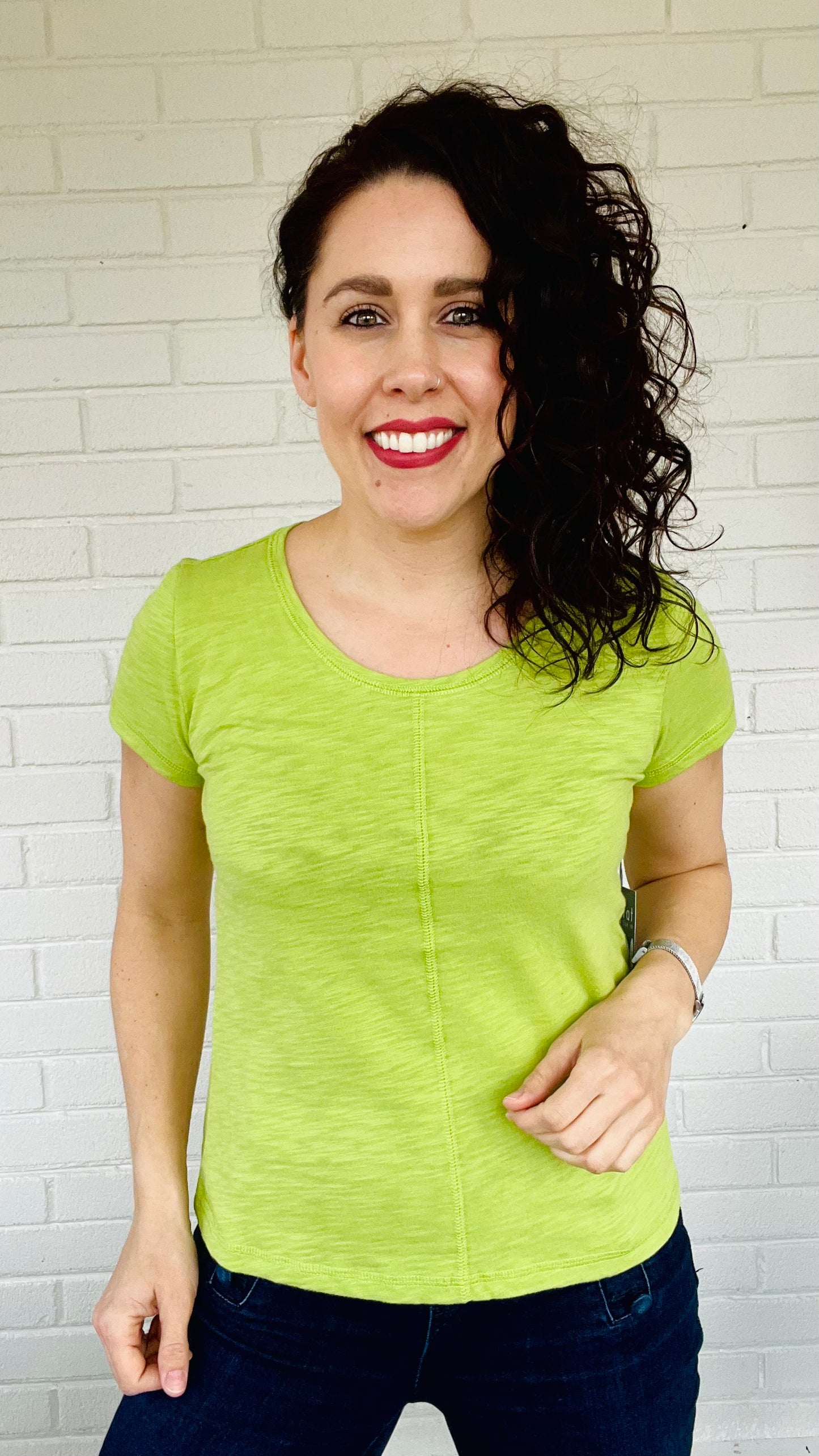 SALE Habitat Cotton Pebble Coverstitch Cap Sleeve Tee - Multiple Colors