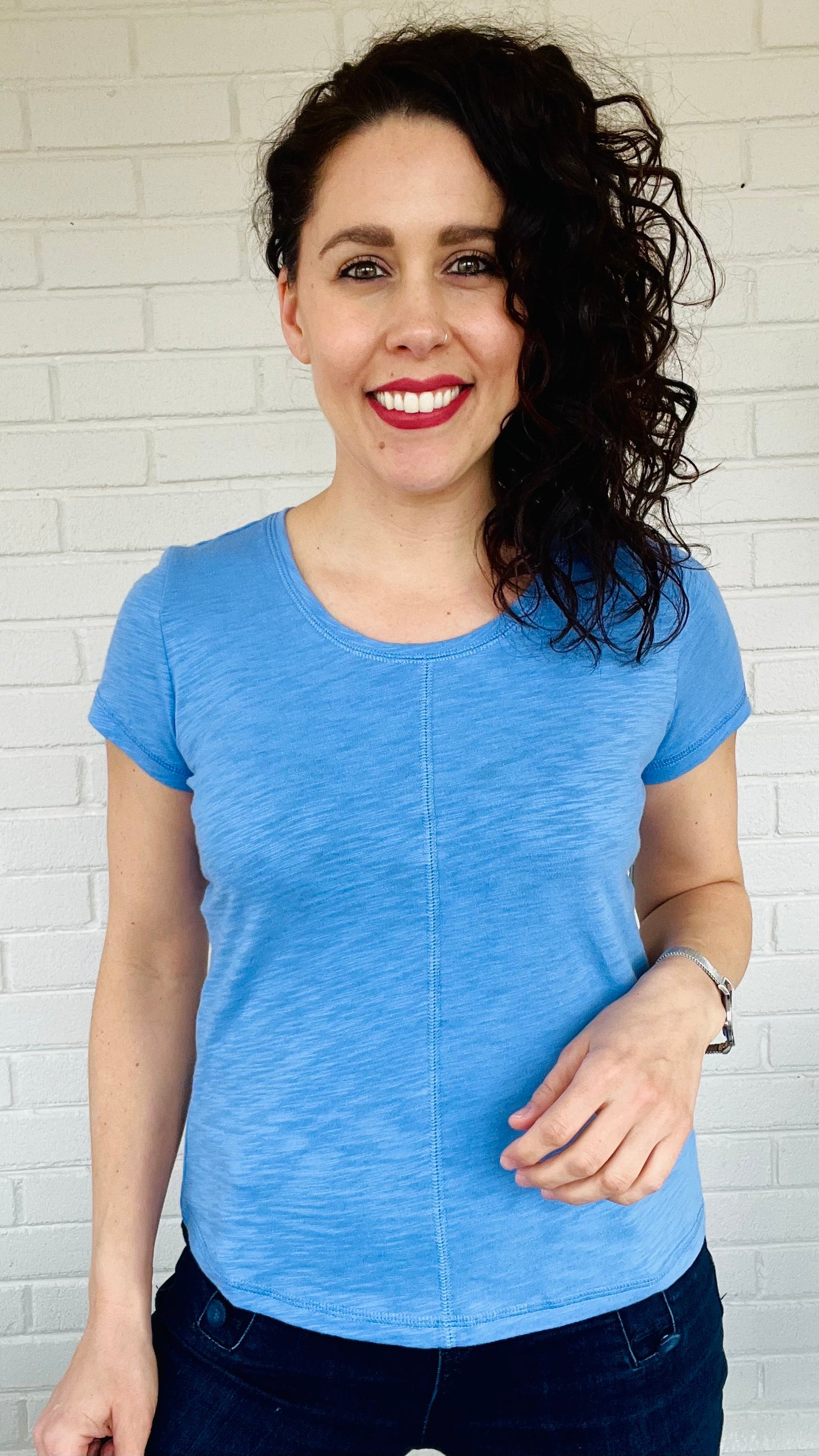 SALE Habitat Cotton Pebble Coverstitch Cap Sleeve Tee - Multiple Colors