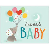 Gina B Designs Elephants and Balloons Baby Card
