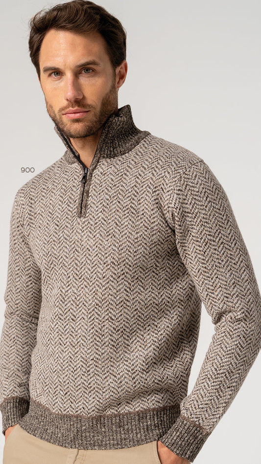 Dario Beltran Herringbone Pullover - Multiple Colors