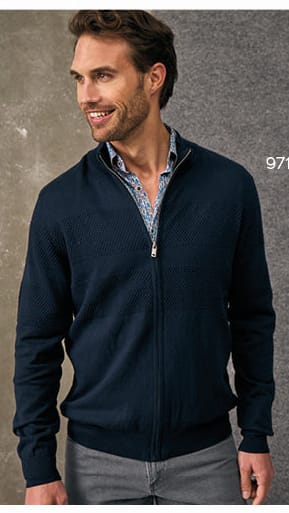 Dario Beltran 1931 Men's Sweaters Dario Beltran Textured Zip Up - Multiple Colors 18335966 Dario Beltran Textured Zip Up - Multiple Colors