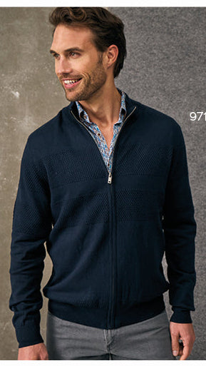 Dario Beltran Textured Zip Up - Multiple Colors