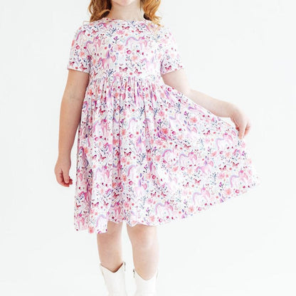 Mila & Rose Children's Clothing Mila & Rose Short Sleeve Pocket Twirl Dress - Multiple Colors 79770590 Mila & Rose Short Sleeve Pocket Twirl Dress - Multiple Colors