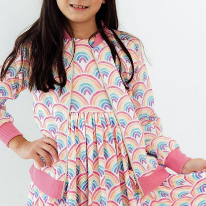 Mila & Rose Children's Clothing Mila & Rose Watercolor Rainbow Satin Jacket Mila & Rose Watercolor Rainbow Satin Jacket