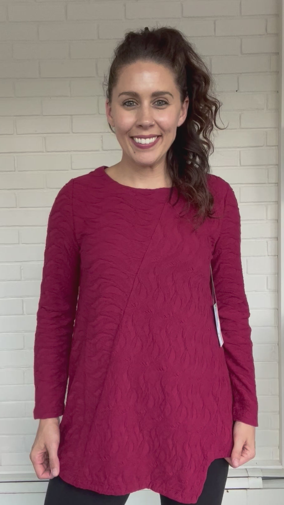 Habitat Waterfall Knit Angled Hem Tunic Video