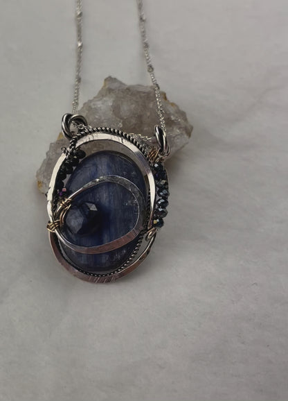 Art By Any Means Kyanite Mirror Necklace