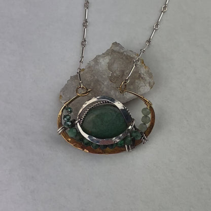 Art By Any Means Blue African Opal Jasper Necklace