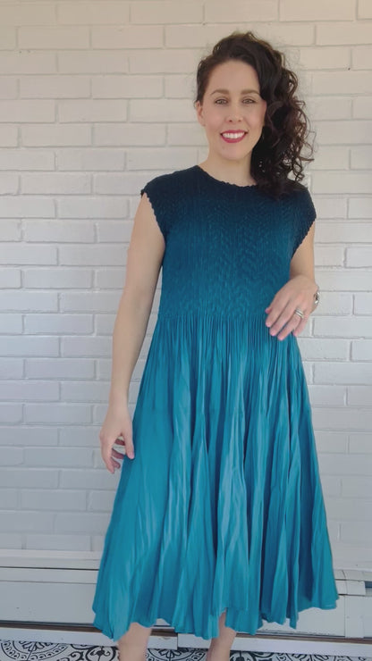 Vanite Ombre Cap Sleeve Dress - Multiple Colors