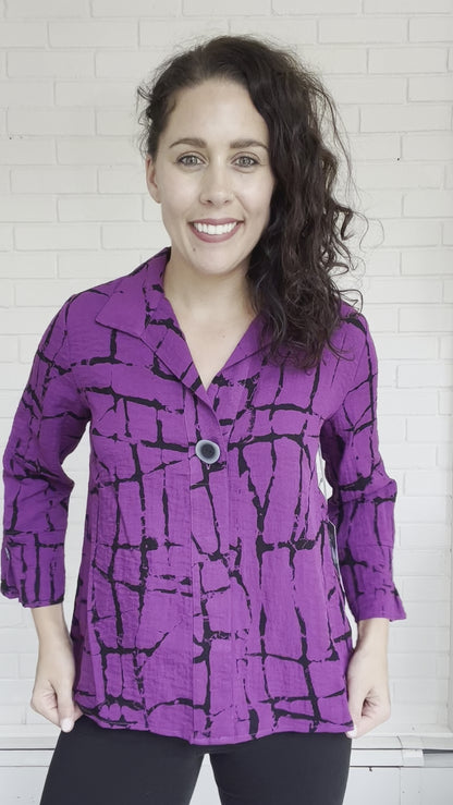 Habitat Express Travel Hidden Placket Swing Shirt