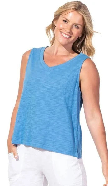 Escape Cotton Slub V-Neck Tank - Multiple Colors