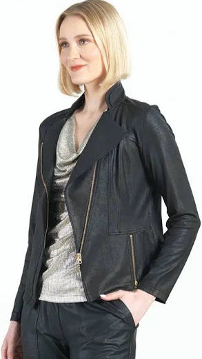 Clara Sunwoo Liquid Leather Moto Jacket