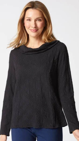 Habitat Sunburst Knit Cowl Seamed Tee