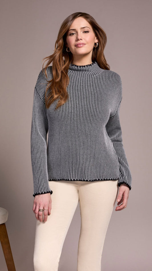 Tribal Funnel Neck Sweater - Multiple Colors