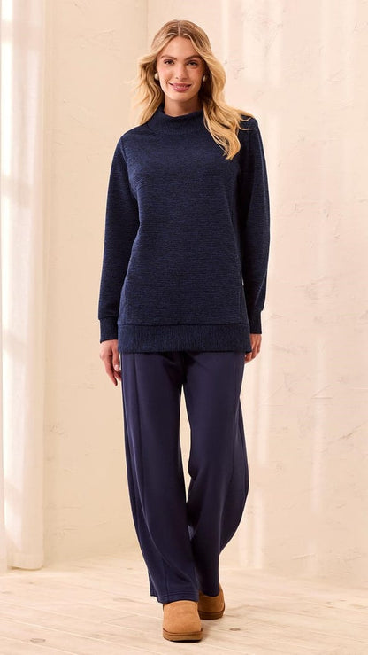 Tribal Tunics Tribal Ottoman Rib Mock Neck Tunic Sweater - Multiple Colors Tribal Ottoman Rib Mock Neck Tunic Sweater - Multiple Colors