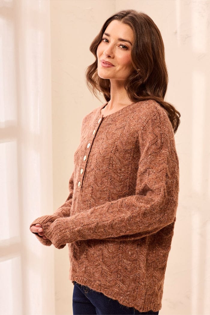Tribal Sweaters Tribal Scallop Hem Henley Sweater - Multiple Colors 46873566 Tribal Scallop Hem Henley Sweater - Multiple Colors