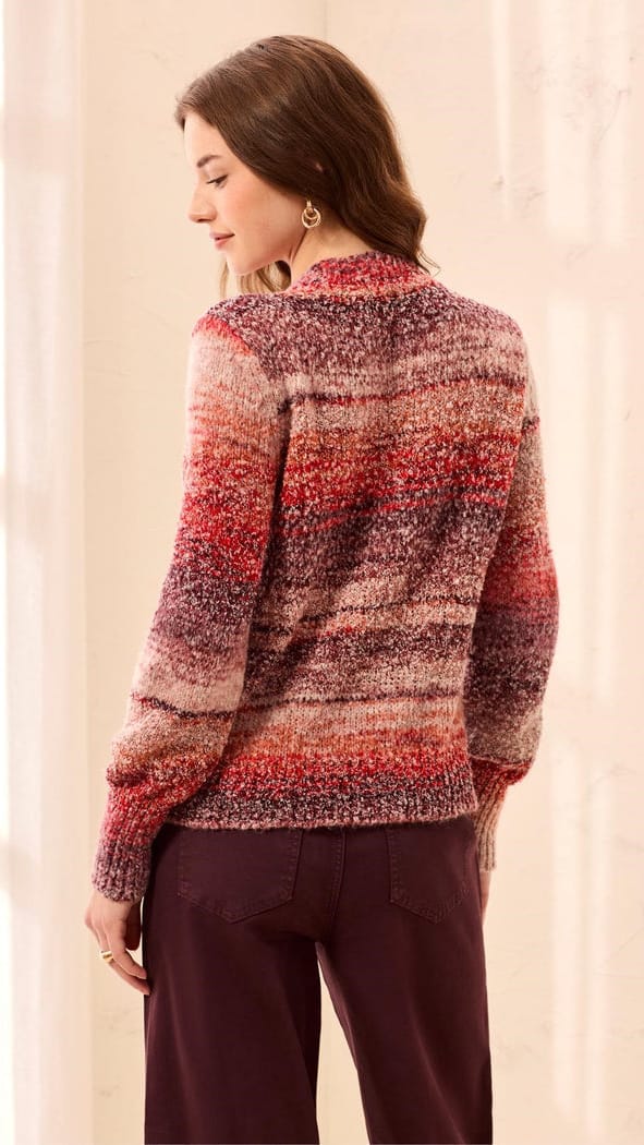 Tribal Sweaters Tribal Space Dye Mock Neck Sweater - Multiple Colors Tribal Space Dye Mock Neck Sweater - Multiple Colors