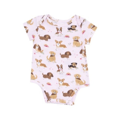 Angel Dear Short Sleeve Bamboo Bodysuit - Multiple Colors