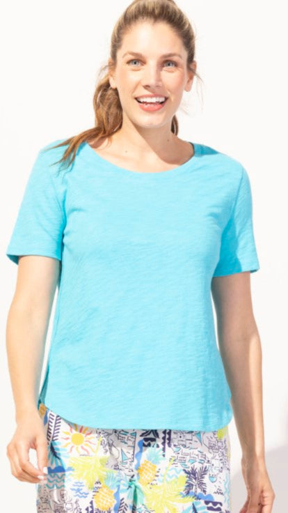 Escape Cotton Slub Hi-Low Short Sleeve Tee - Multiple Colors