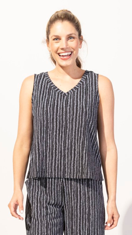 Escape Bali Stripe V-Neck Tank - Multiple Colors