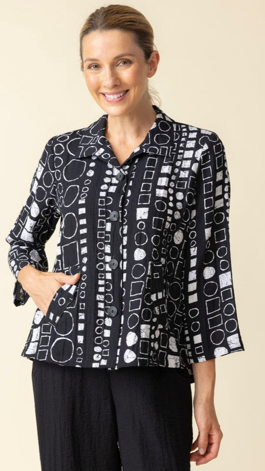 Habitat Express Travel Circles Back Pleat Jacket