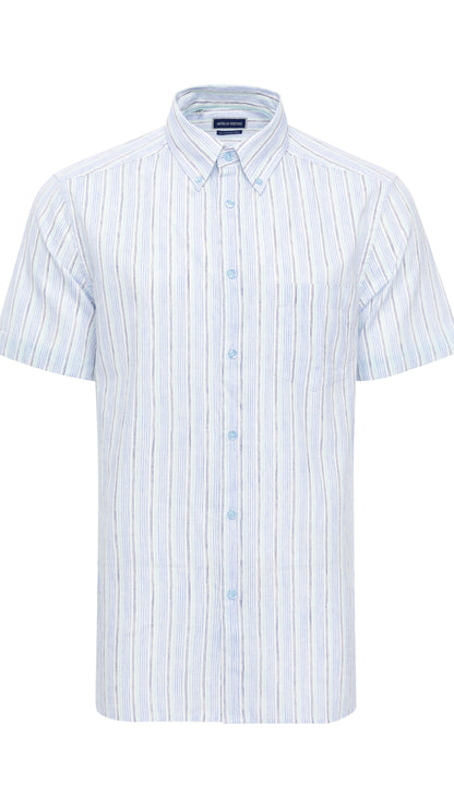 American Heritage Multi Stripe Button Down Shirt
