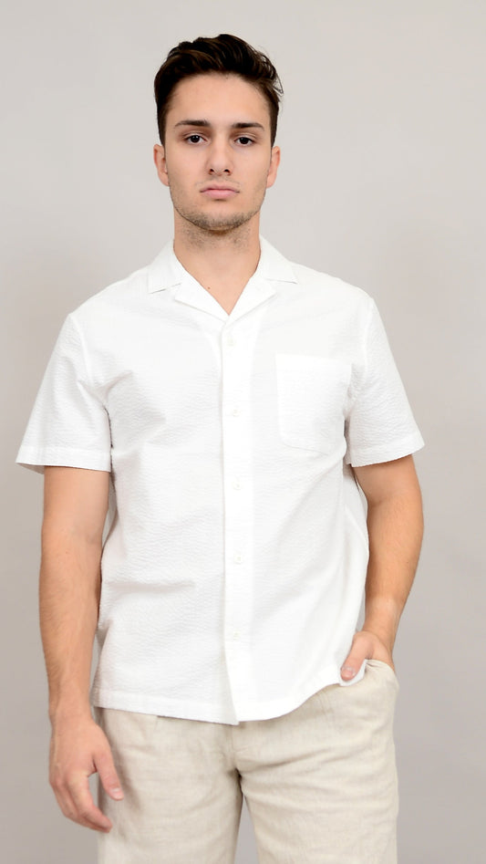 Hedge Seersucker Camp Shirt
