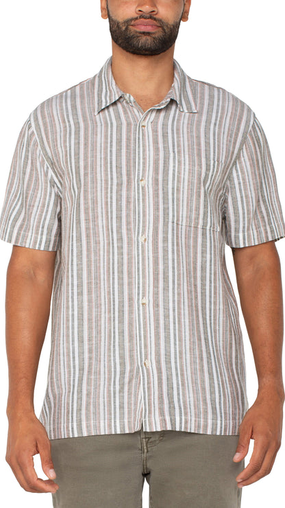 Liverpool Men's Short Sleeve Button Up Shirt - Multiple Colors