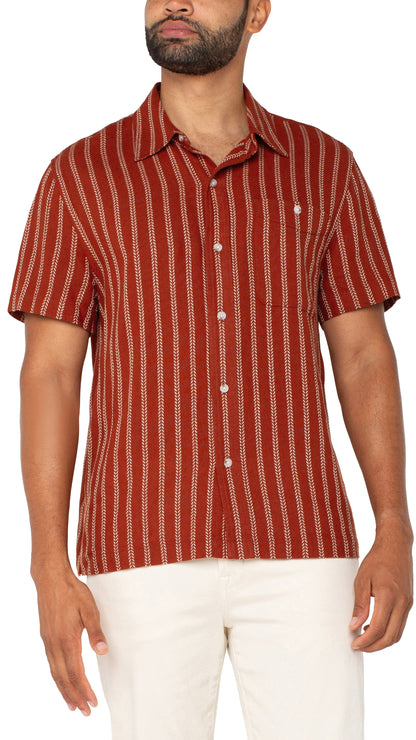 Liverpool Men's Short Sleeve Button Up Shirt - Multiple Colors