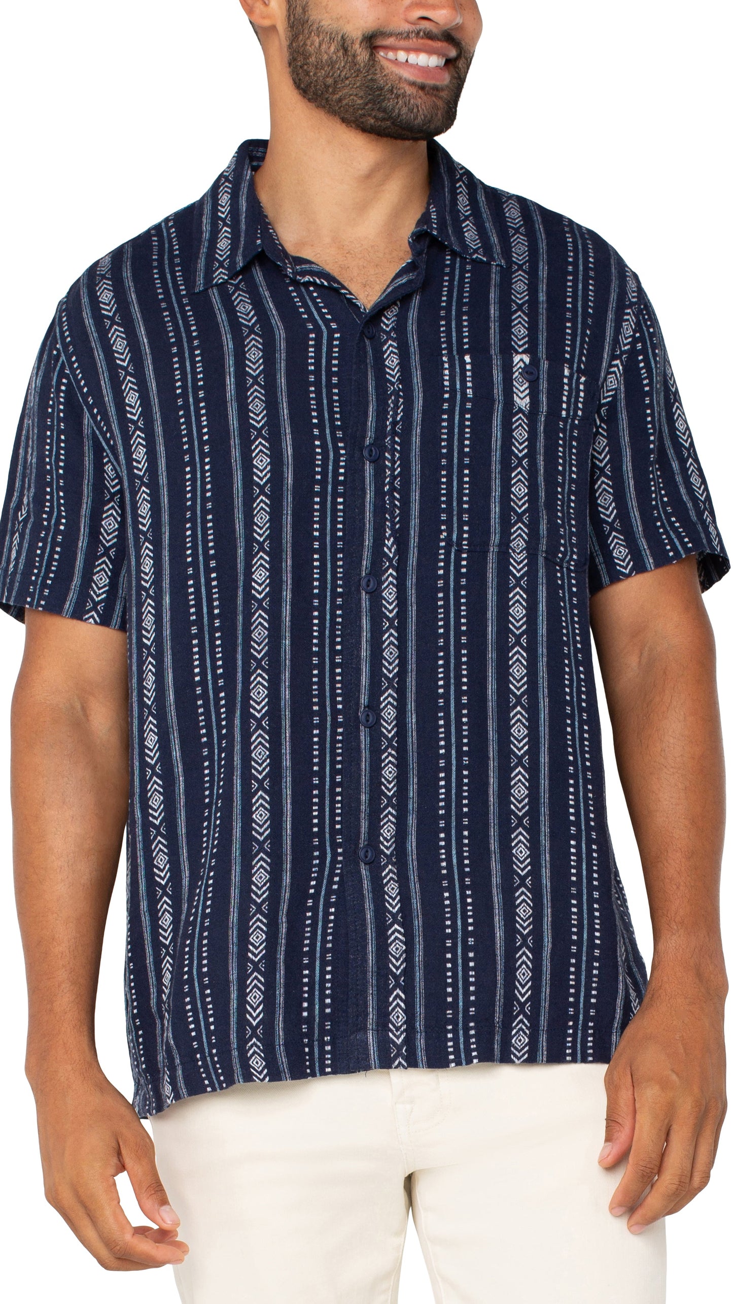 Liverpool Men's Short Sleeve Button Up Shirt - Multiple Colors