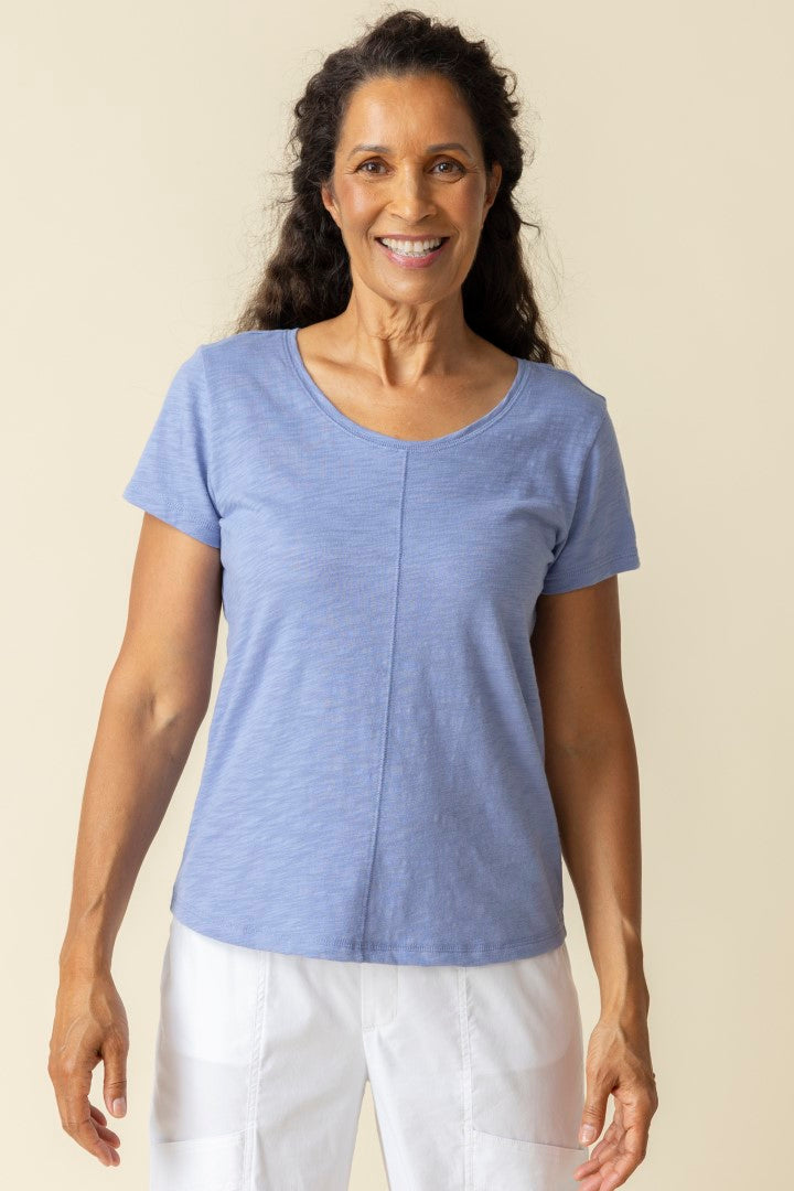 Habitat Cotton Pebble Coverstitch Cap Sleeve Tee - Multiple Colors