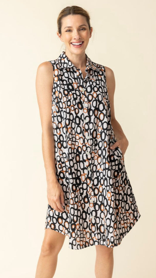 Habitat Sleeveless Shirt Dress - Multiple Colors